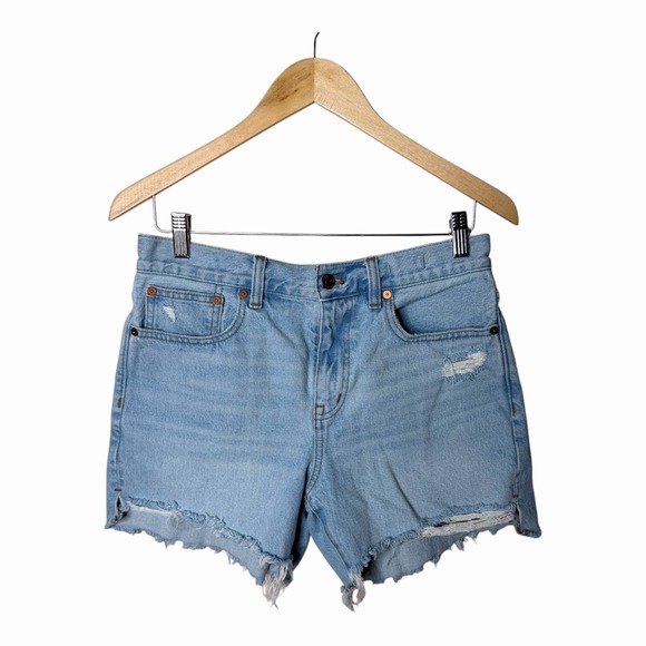 Madewell Pants - Madewell Womens Relaxed Mid Length Denim Jean Shorts 26 100% Cotton